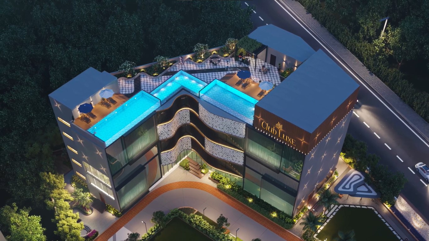 Club Luxe Clubhouse Night View